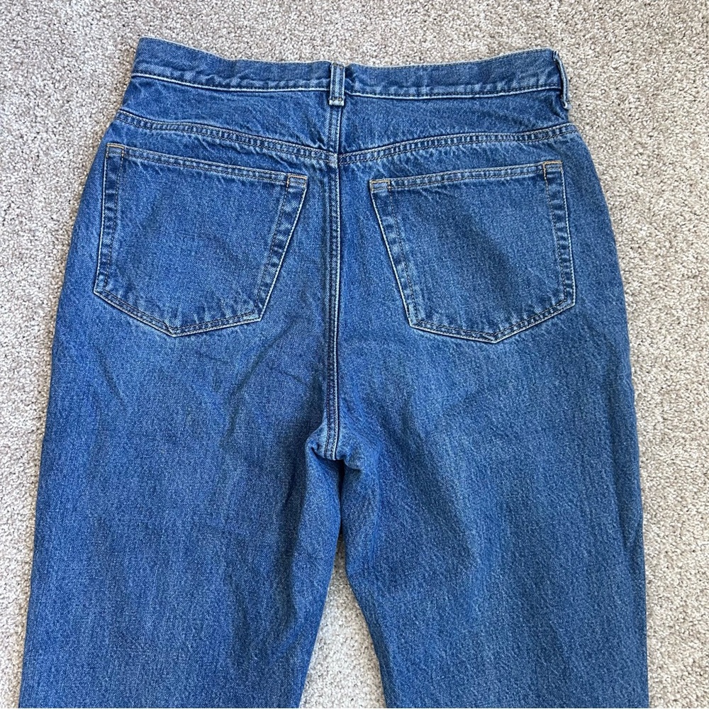 Vintage Lands' End Flannel Lined Jeans Women's 12 Reg High Waist Straight Leg - Picture 10 of 10